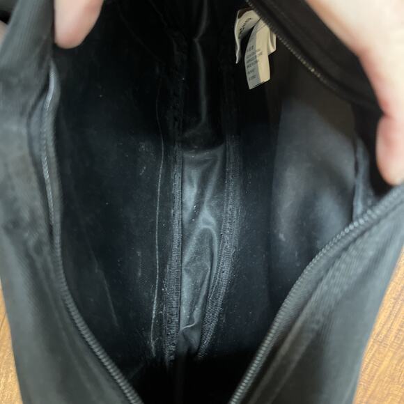 Walt Disney World Vintage Sling Bag Black Embroidered Hip Fanny Pack Mickey Ears - Picture 3 of 4